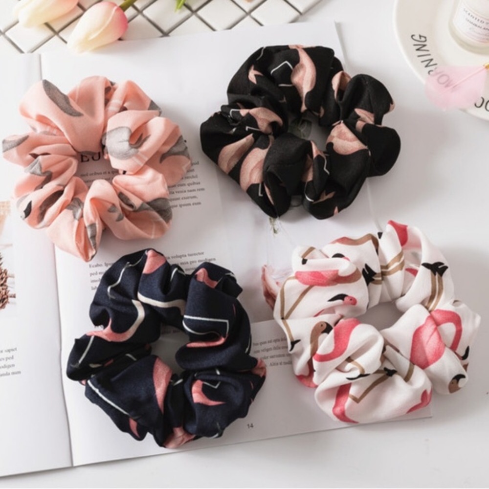 Flamingo Scrunchies